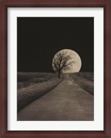 Framed Moonlit Country Road