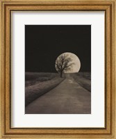 Framed Moonlit Country Road