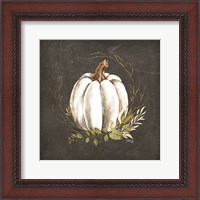 Framed White Pumpkin