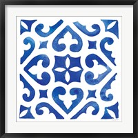 Framed 'Andalusian Tile I' border=