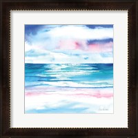 Framed 'Turquoise Sea I' border=