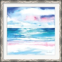 Framed 'Turquoise Sea I' border=