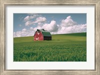 Framed Palouse Region Red Barn I