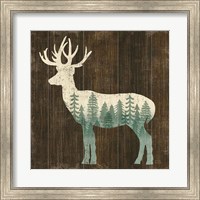 Framed Simple Living Deer Silhouette