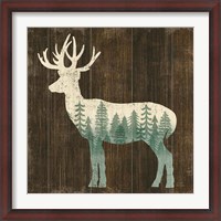 Framed Simple Living Deer Silhouette