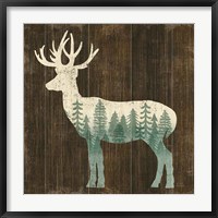 Framed Simple Living Deer Silhouette