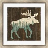 Framed Simple Living Moose Silhouette