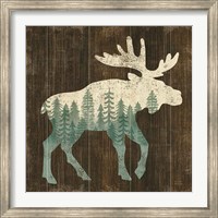 Framed Simple Living Moose Silhouette