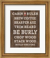 Framed 'Cabin Life V Dark' border=