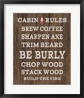 Cabin Life V Dark Framed Print