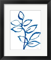 Framed Leafy Blue II