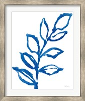 Framed Leafy Blue I
