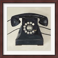 Framed Classic Telephone on Cream