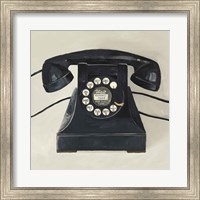 Framed Classic Telephone on Cream