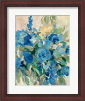 Framed Flower Market III Blue