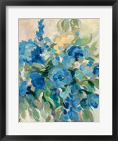 Framed Flower Market III Blue