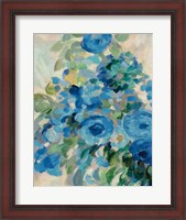 Framed Flower Market II Blue