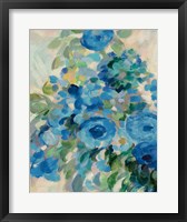 Flower Market II Blue Framed Print