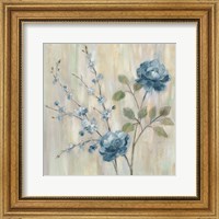 Framed Contemporary Chinoiserie Blue