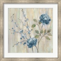 Framed Contemporary Chinoiserie Blue