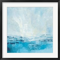 Coastal View II Aqua Framed Print