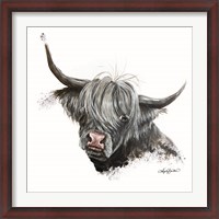 Framed Bashful Cow