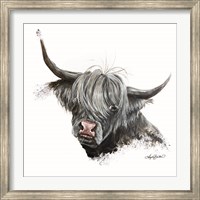 Framed Bashful Cow