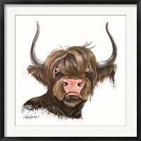 Framed Clarabelle the Highland Cow