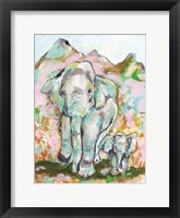 Framed Elephant Stroll