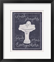 Framed 'Wash Your Hands' border=