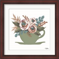 Framed Floral Coffee Cup