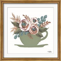 Framed Floral Coffee Cup