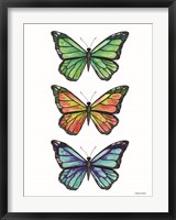 Framed Stacked Wonderful Butterflies
