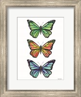 Framed Stacked Wonderful Butterflies