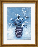 Framed Moody Blue Floral
