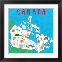 Framed Illustrated Countries Canada