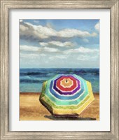Framed 'Beach Umbrella I' border=