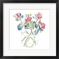 Framed 'Hockney Roses II' border=