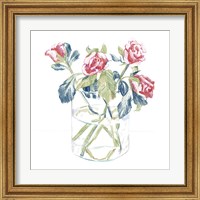 Framed 'Hockney Roses II' border=