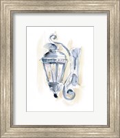 Framed Watercolor Street Lamp II