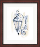 Framed Watercolor Street Lamp II