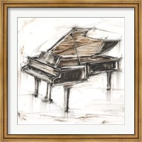 Framed Grand Piano Study