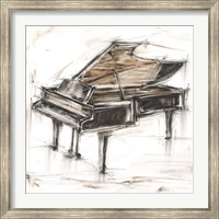 Framed Grand Piano Study