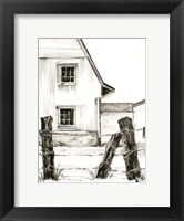 Framed Rustic Barbed Wire I