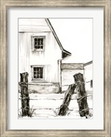 Framed Rustic Barbed Wire I