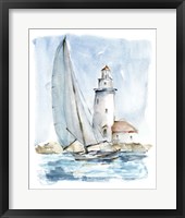 Sailing into the Harbor I Framed Print