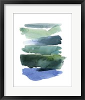 Framed 'Swatches of Sea II' border=