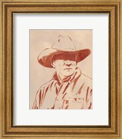 Framed 'Man of the West III' border=