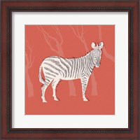 Framed 'Plains Zebra I' border=
