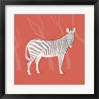 Framed 'Plains Zebra I' border=